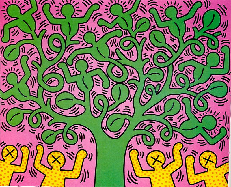 K. Haring, L’albero della vita (1985).