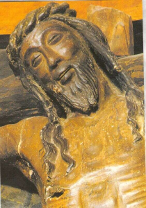 Crocifisso sorridente nel Castello di Javier (Navarra).