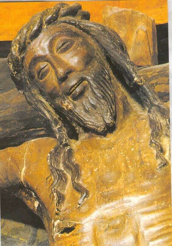 Crocifisso sorridente nel Castello di Javier (Navarra).