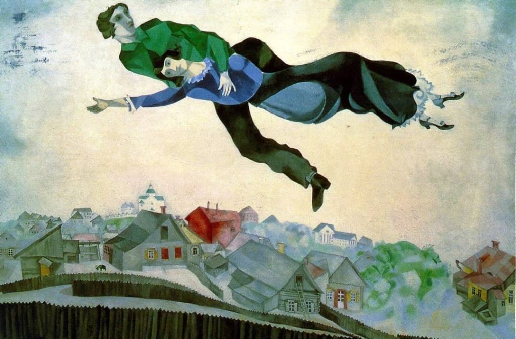 M. CHAGALL, Sulla città (1918)